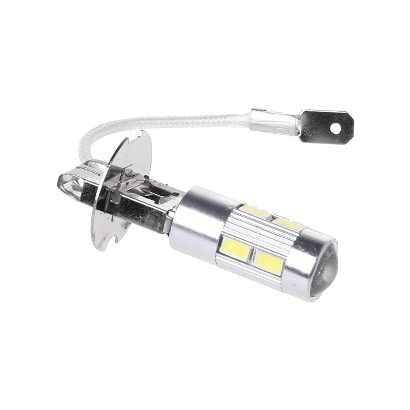 Bóng Đèn LED H3 10 Bóng 5630 SMD Ánh Sáng Trắng Chống Sương Mù Cho Đuôi Xe Hơi