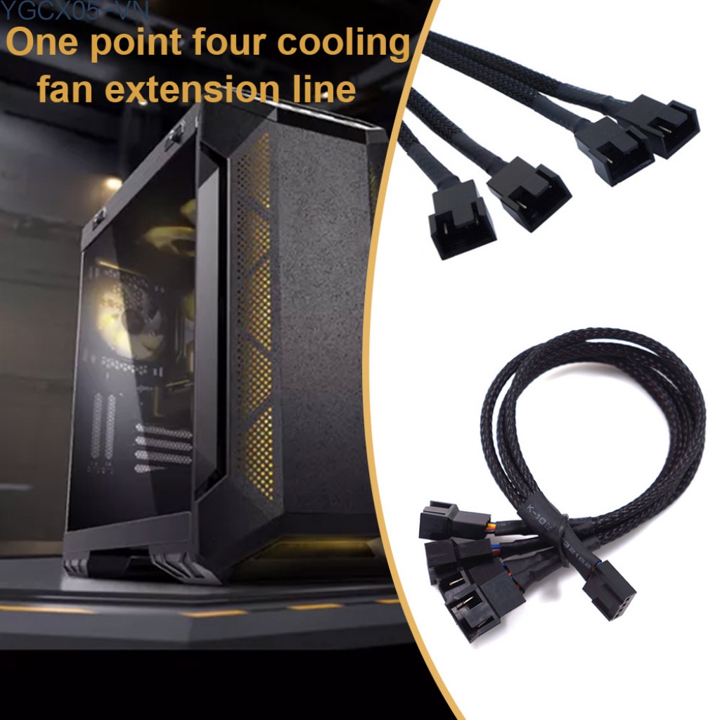 Cáp Nối Dài Pwm 4 Pin 1 Sang 4 Cổng 27cm Màu Đen | BigBuy360 - bigbuy360.vn