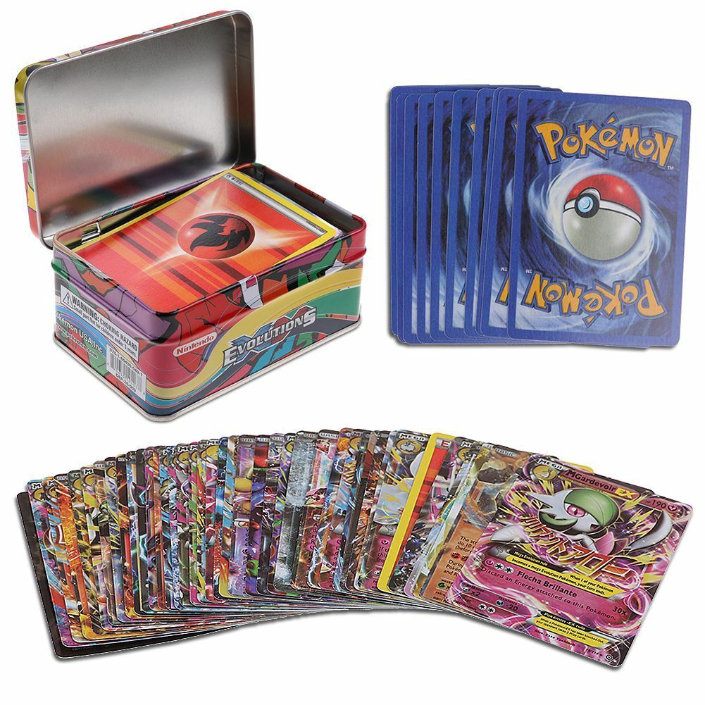 Set 42 Thẻ Bài Pokemon Kèm Hộp Kim Loại Cho Bé