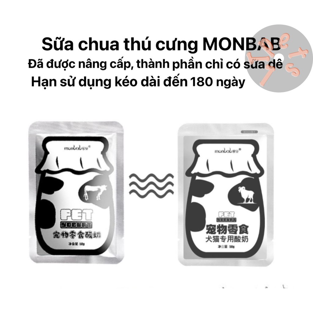 SỮA CHUA TĂNG CƯỜNG MIỄN DỊCH,TIÊU HOÁ CHO CHÓ MÈO MONBAB