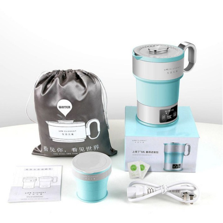 Bình đun nước siêu tốc gấp gọn có màn hình