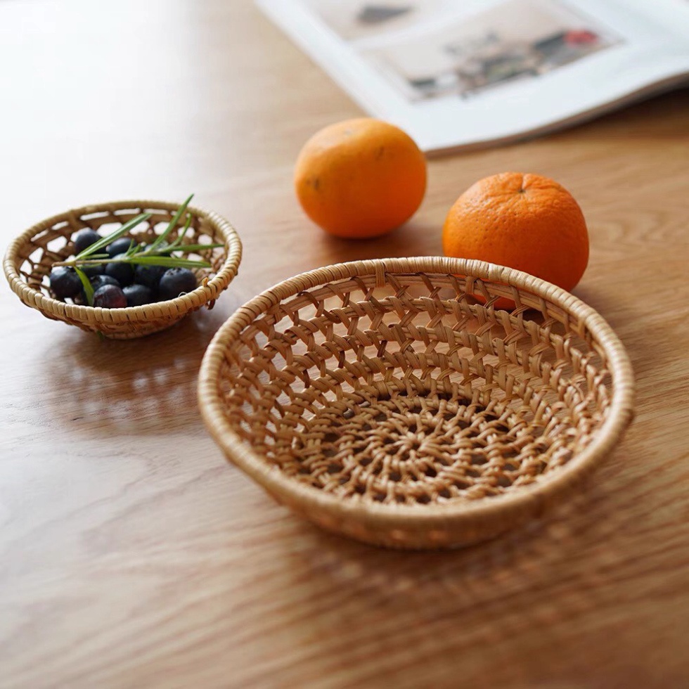 Khay Mây Đựng Đồ Đa Năng, Đựng Hoa Quả, Bánh Kẹo, Hàng Việt Nam Đan Thủ Công, Tiêu Chuẩn Xuất Khẩu