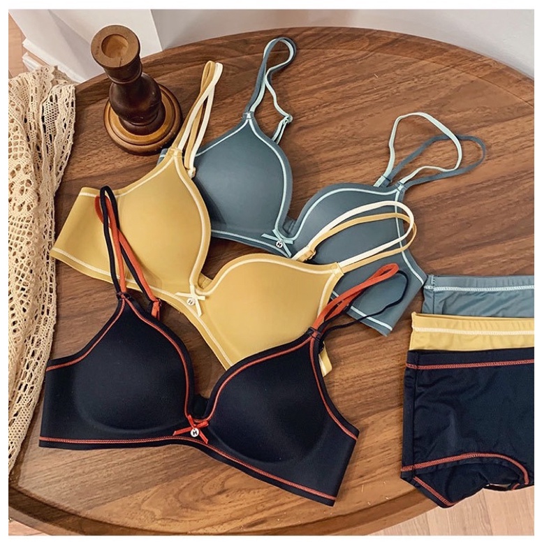 Bộ Đồ Lót Nữ, Bộ Đồ Lót Su Trơn Mút Dày Vừa Siêu Êm, Không Viền rất sang