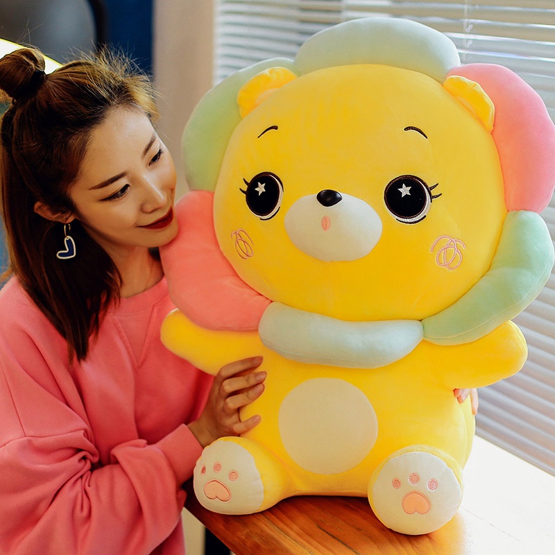 AIXINI ✨68cm Sunshine Lion Plush Toy Plushie Pillow Dolls Cute Soft Lion Stuffed Toy Stuffed Animals Kawaii Anime Plush Kid Child Gift