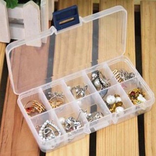 [FREESHIP]Hộp 10 ngăn trong suốt NHỰA đựng thuốc - trang sức