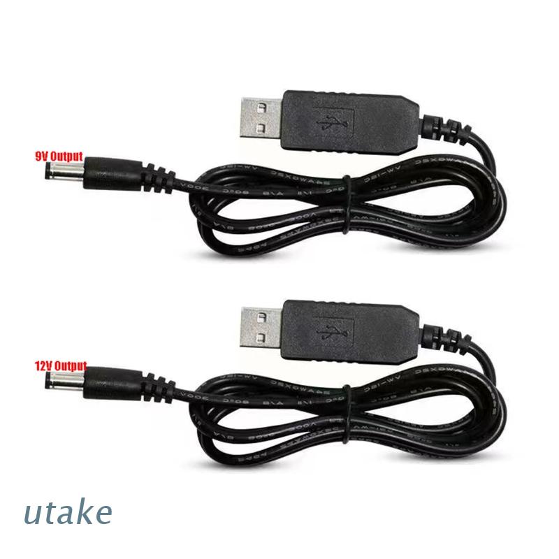 Dây Cáp Tăng Áp USB 5V Sang DC 9v 12v 5.5mmx2.1mm