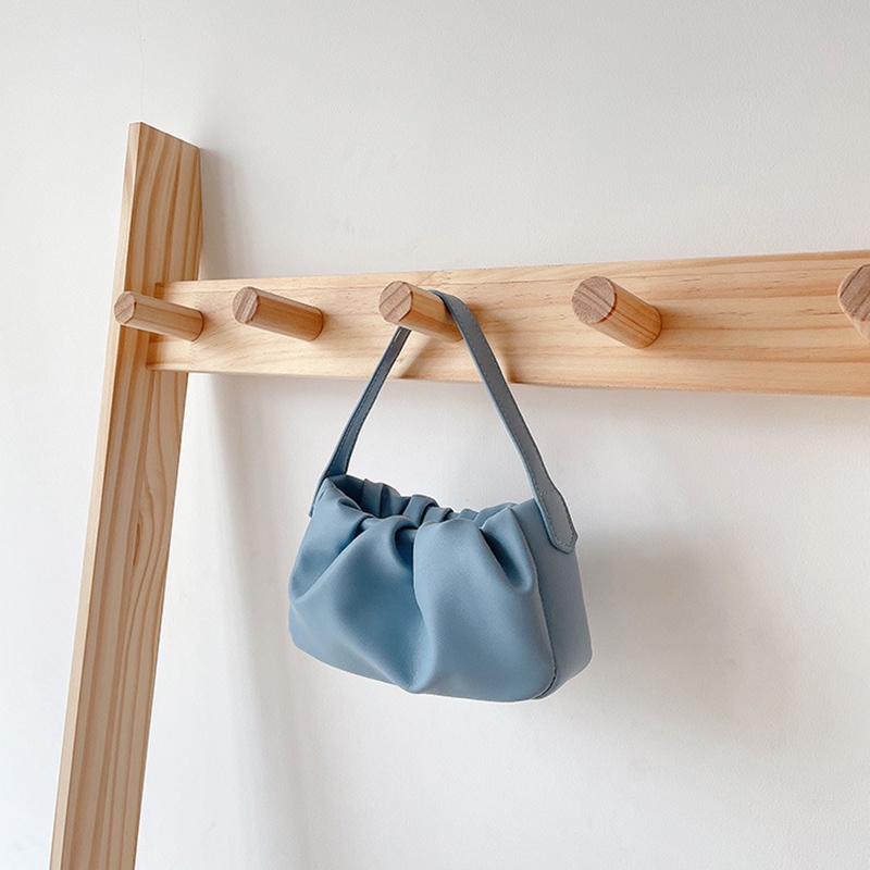 Túi đeo vai IELGY thiết kế kiểu đám mây màu trơn kiểu Hàn Quốc xinh xắn