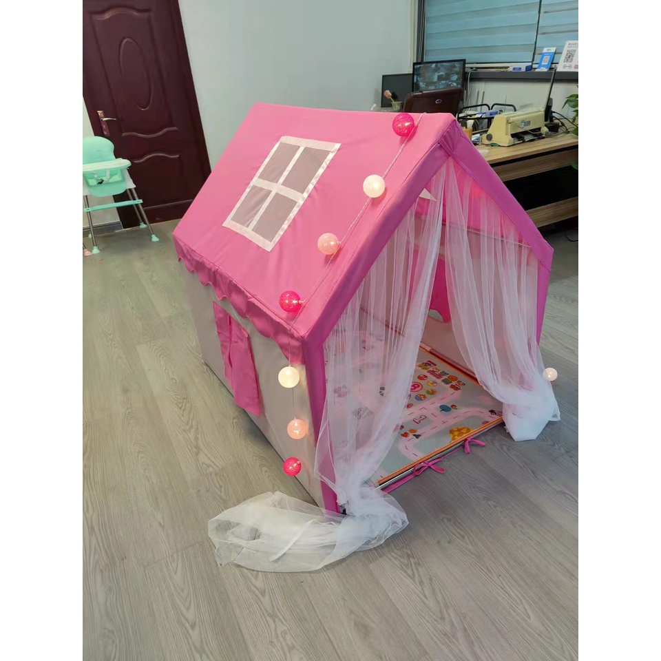 Lều vải cho bé, lều công chúa cho bé gái bé trai phong cách Hàn Quốc khung Inox siêu bền