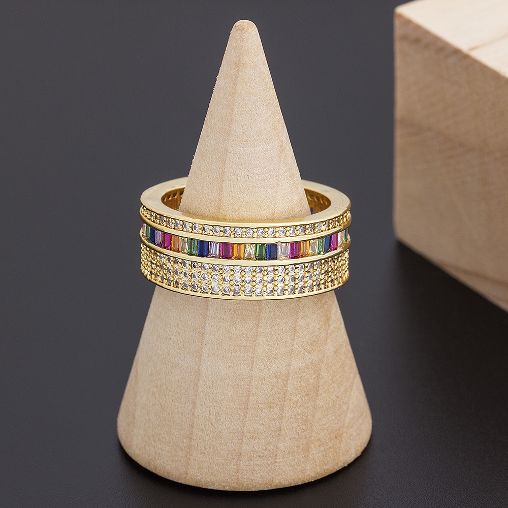 Nhẫn HợP Kim ĐíNh Đá NhiềU MàU Sang TrọNg