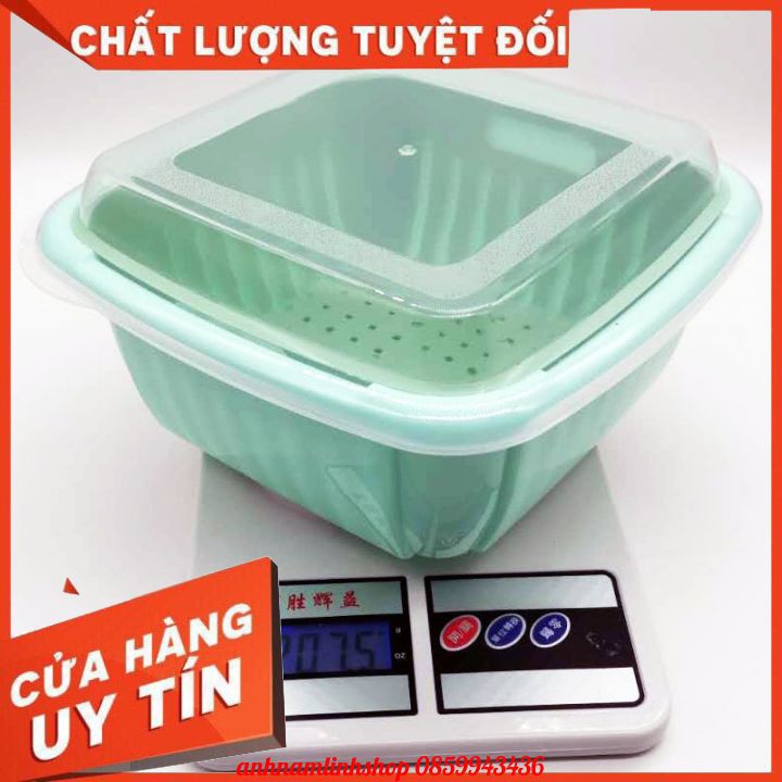 Bộ Rổ Nhựa Kèm Chậu Có Nắp Đậy | BigBuy360 - bigbuy360.vn