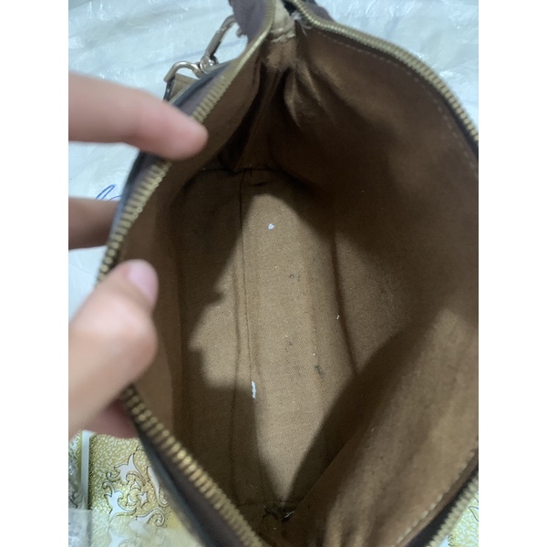 Túi đeo chéo dáng hến Vân GD hàng si