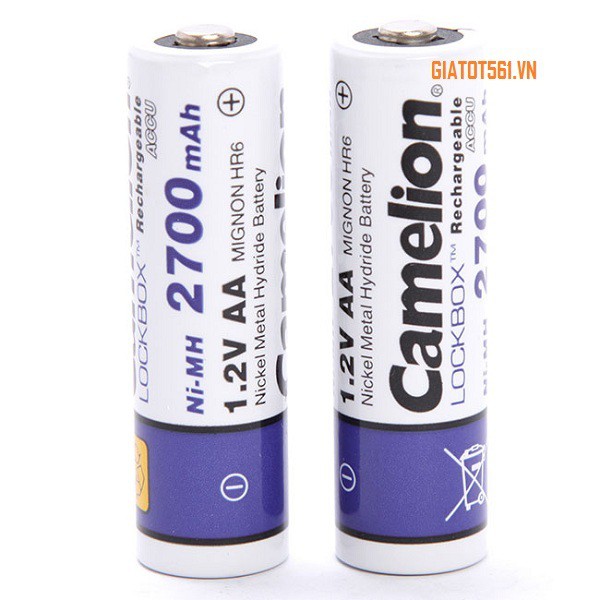 Pin Sạc Camelion 1.2V AA 2700 mAh (vỉ 2 viên)