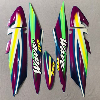 Nguyên bộ tem wave móc câu wave xương cá wave thái wave 110 đời 2000 màu xanh tím