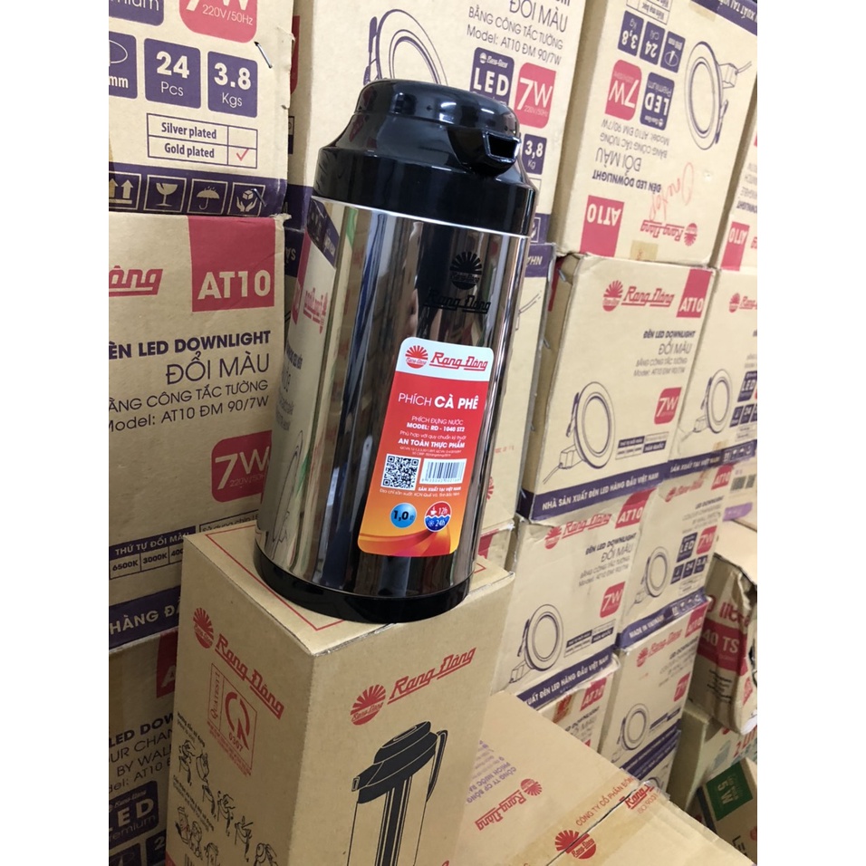 Phích Inox đựng nước nóng giữ nhiệt 1 Lit Rạng Đông 1040ST2