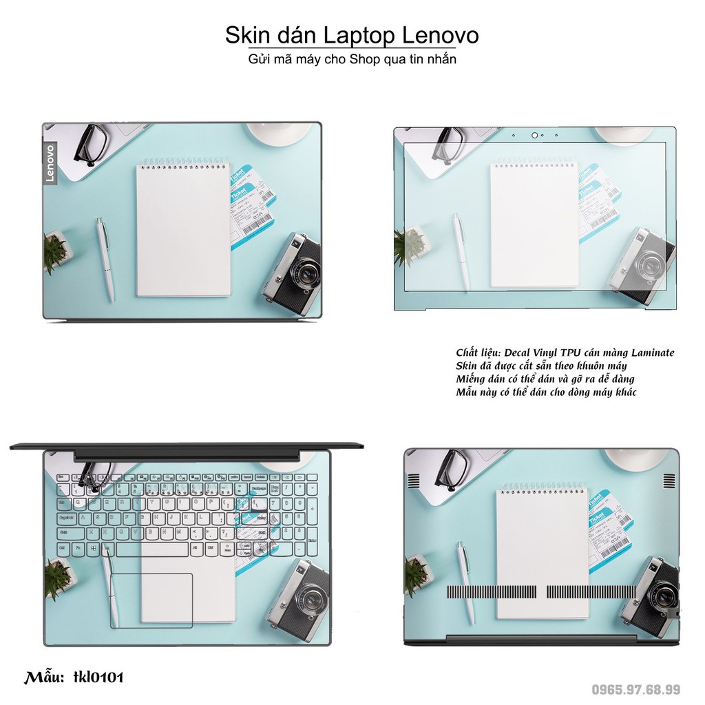 [SIÊU HOT]  Dán decal cho các dòng Laptop Lenovo in nhiều mẫu cực đẹp full 4 mặt