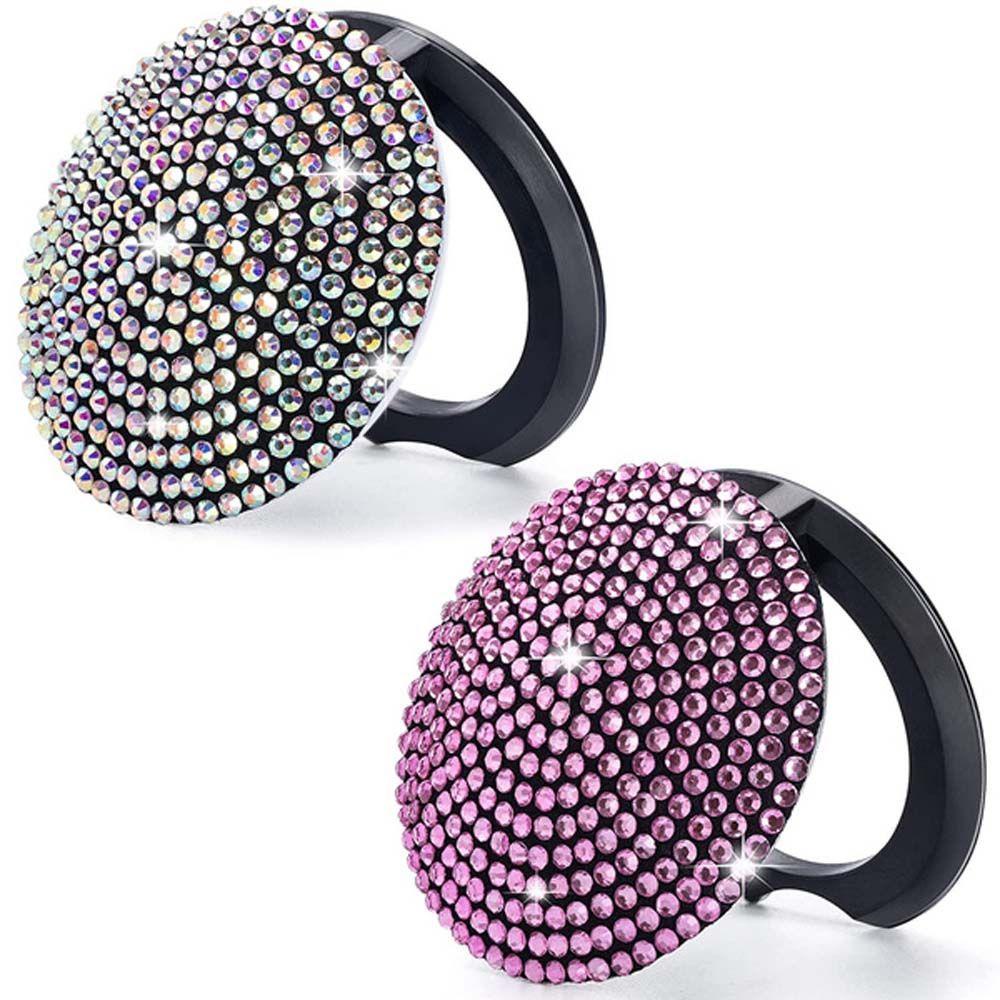 Vỏ Bọc Nút Khởi Động Chống Trầy Hình Vòng Nhẫn 3D Trang Trí Nội Thất Xe Hơi