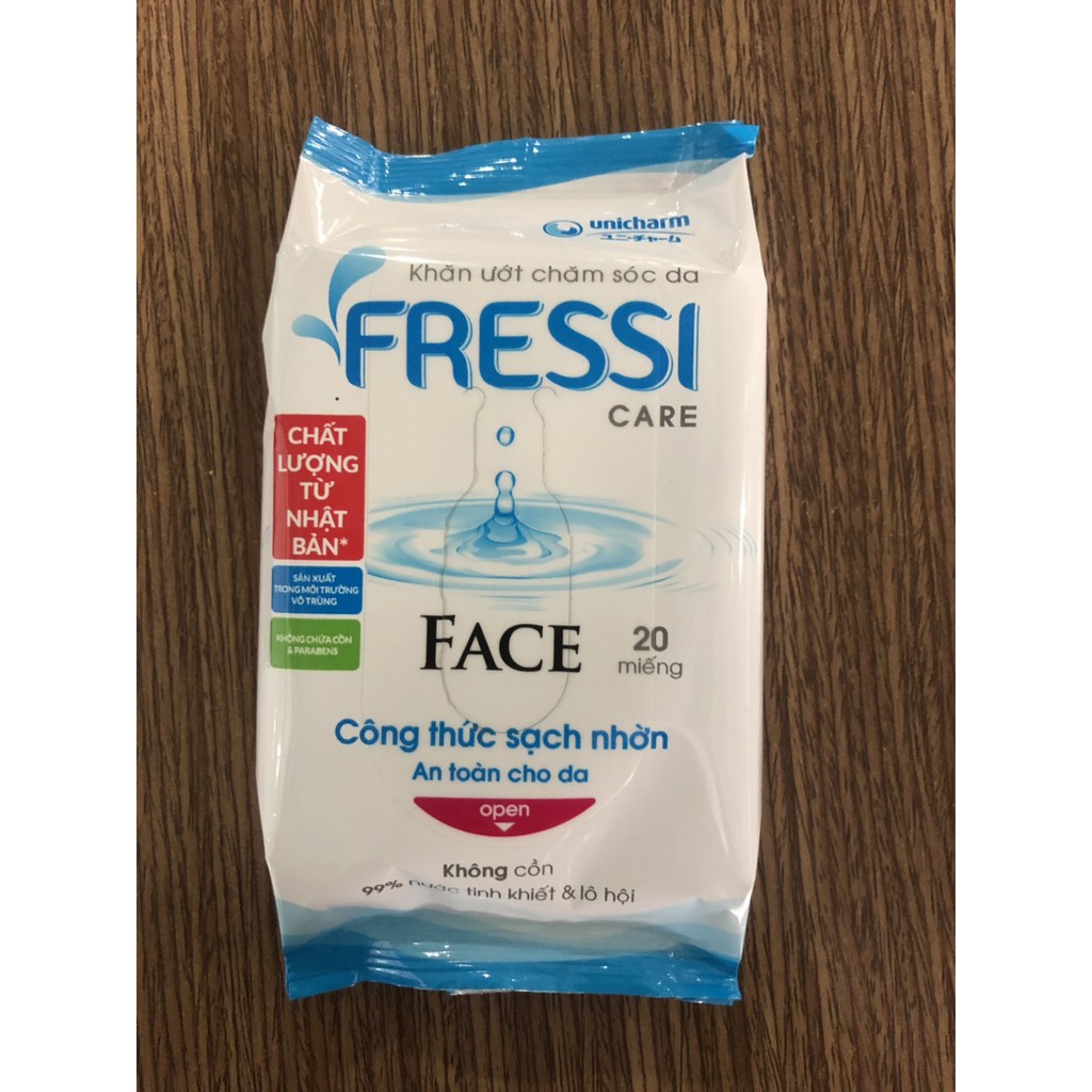 [ Giảm 30%] COMBO 10 GÓI KHĂN ƯỚT FRESSI CARE FACE (20 TỜ)