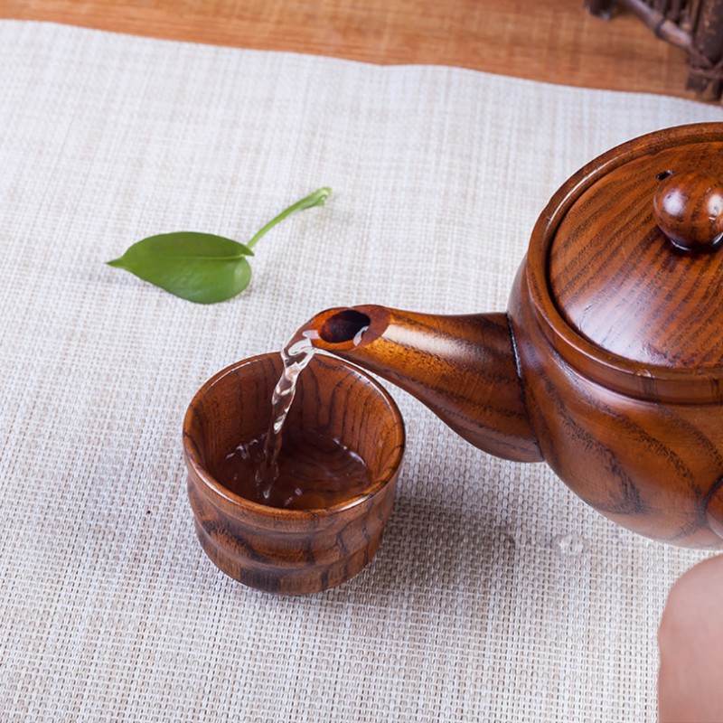 Ấm Pha Trà Bằng Gỗ Phong Cách Trung Quốc