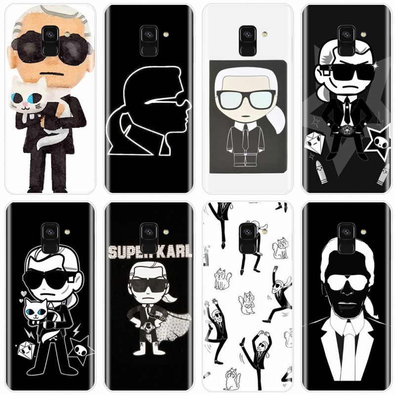 Ốp Điện Thoại Tpu Silicon Mềm Hình Moda Karl Lagerfeld Verde Duro Cho Samsung Galaxy A5 2016 A5 2017 A6 A7 A8 2018 A50