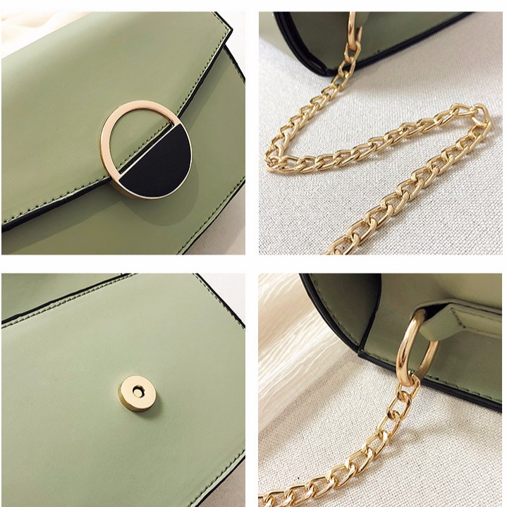 TÚI ĐEO CHÉO NỮ KHÓA TRÒN DÂY XÍCH TRƠN NHẴN TT 247 | BigBuy360 - bigbuy360.vn