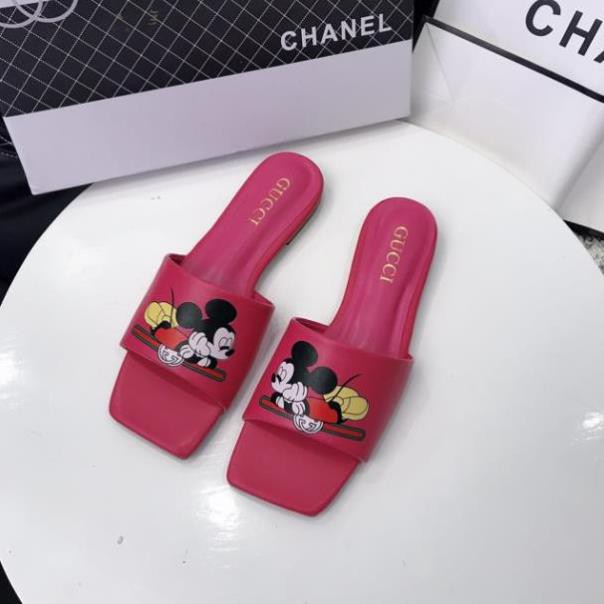 Sale Chính Hãng ❤️ Real | Chuẩn | Dép gucci mickey quai ngang fullbox . ! . . ! . * hot 🌺 neww * ! %