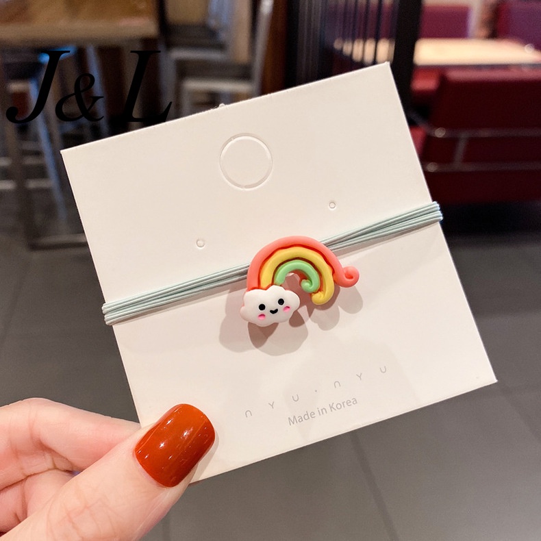 Dây Cột Tóc Cao Su Họa Tiết Hoạt Hình Nhiều Màu Sắc Dễ Thương Cho Nữ