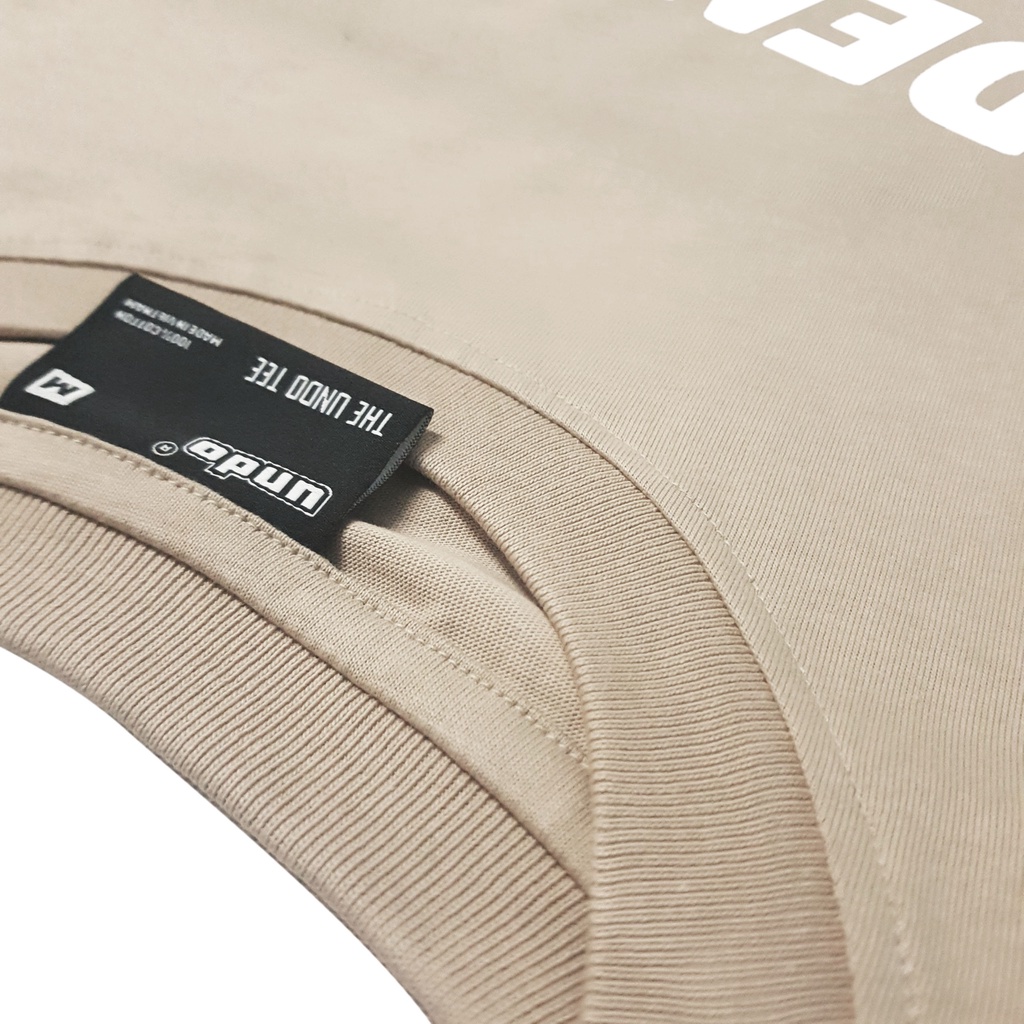 Áo Thun Unisex Undo Identify Màu Beige 100% Cotton - Local Brand Chính Hãng