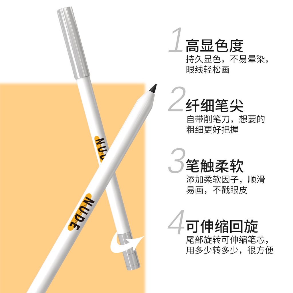 Kẻ mắt NUDE, chì kẻ mắt nội địa trung không trôi bút vẽ bọng mắt eyeliner nâu đen D28 - Sammi beauty