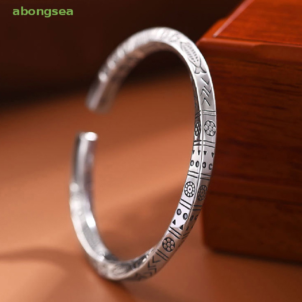 Abongsea Vòng Tay Dạng Xoắn Bằng Thép Không Gỉ Phong Cách Vintage Cho Nam Và Nữ