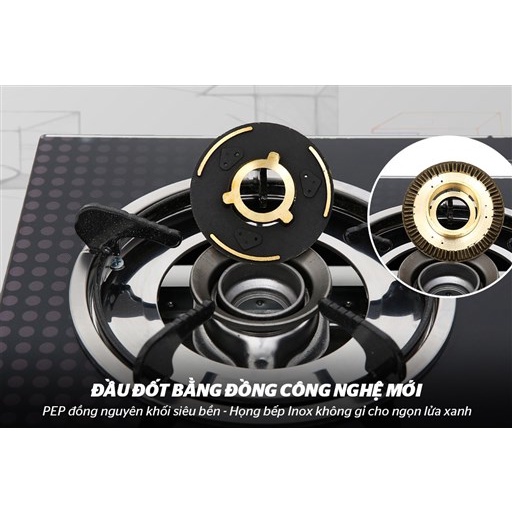 BẾP GAS DƯƠNG KÍNH SUNHOUSE SHB3366MT  chính hãng-Tặng dây gas- Hệ thống đánh lửa Magneto tạo tia lửa nhanh