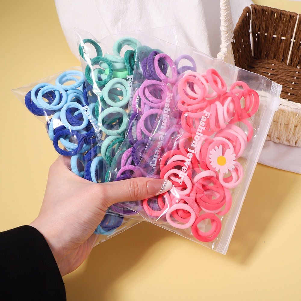 Set 50 dây buộc tóc KIDSBOWS 1.1inch nylon co giãn tốt nhiều màu sắc dành cho nữ