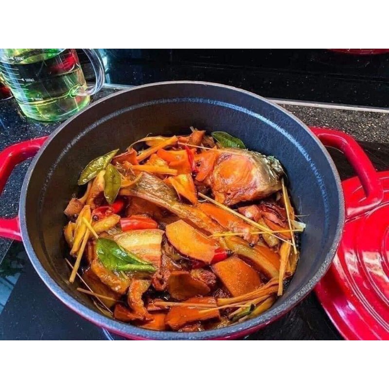 Nồi gang đúc tráng men Rapido, Bộ nồi gang đúc tráng men Rapido, kích cỡ 20, 22, 24cm , dùng cho tất cả các loại bếp.