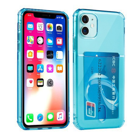 Ốp lưng  iphone để card thẻ trong suốt dạ quang  iPhone 7  7Plus 8 8Plus  X Xs Xr XsMax 11 11Pro 11ProMax tphcm