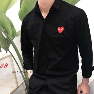 sơ mi thêu tim dài tay _Ch