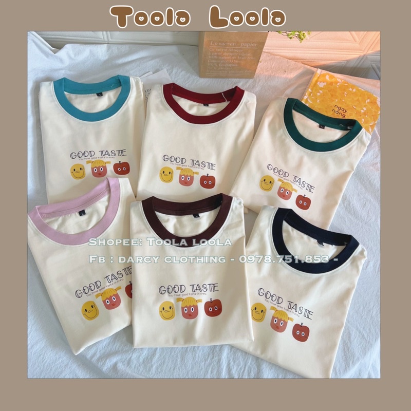 Áo thun cotton phối cổ 💕 FREESHIP 💕 áo thun cotton 4 chiều GOOD TASTE