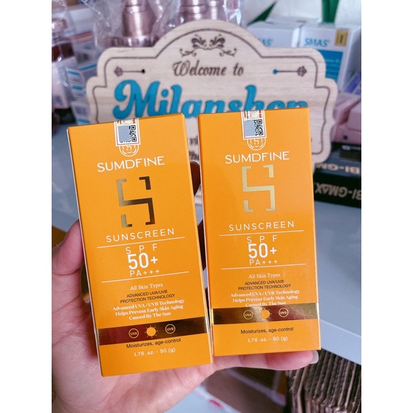 Kem chống nắng vật lý nâng tone SUMDFINE 50 ml Hàn Quốc
