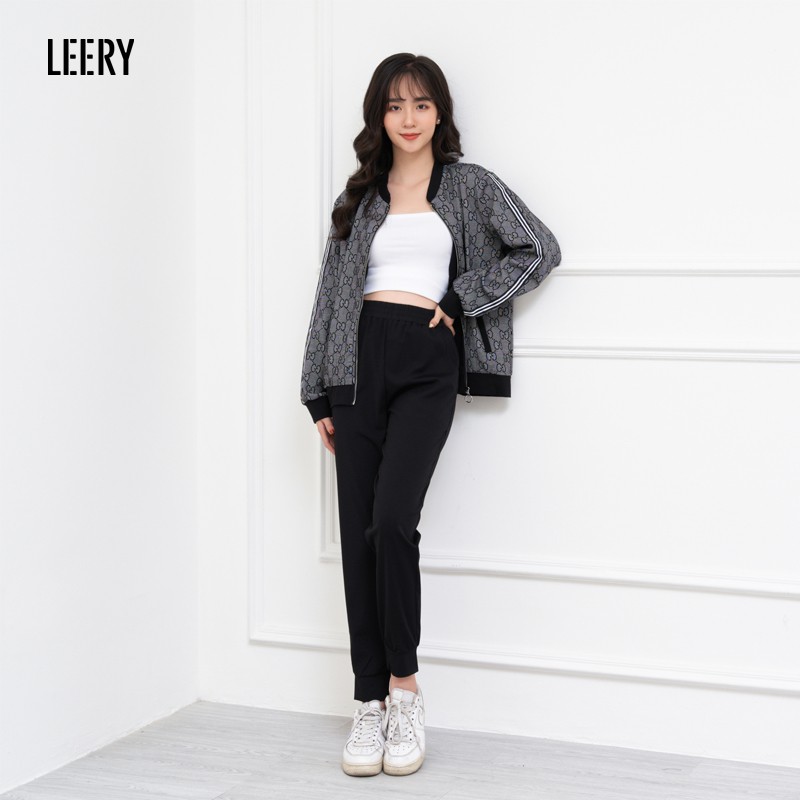 Bộ thể thao nữ thu đông, khóa kéo ullzang Hàn Quốc BTT-02 - LEERY