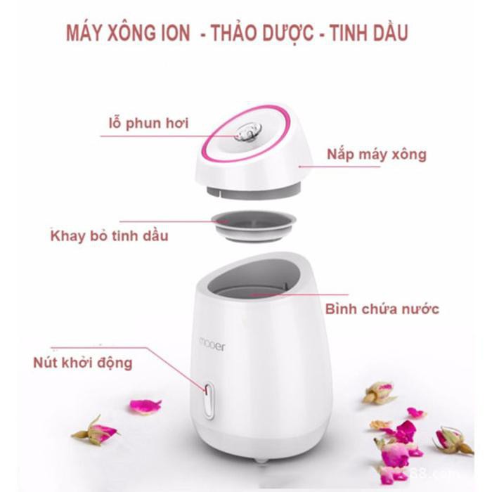 Máy Xông Mặt, Xông Da Mặt Tinh Dầu Mini Hoa Hỏa 2In 1MAOER, Giúp Thông Thoáng Lỗ Chân Lông, Mịn Da Mặt