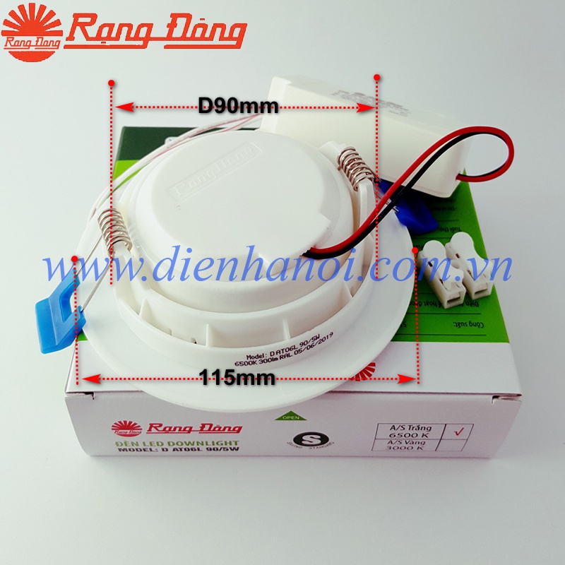 Đèn LED âm trần Rạng Đông 3W, 5W, 7W, 9W ChipLED SAMSUNG