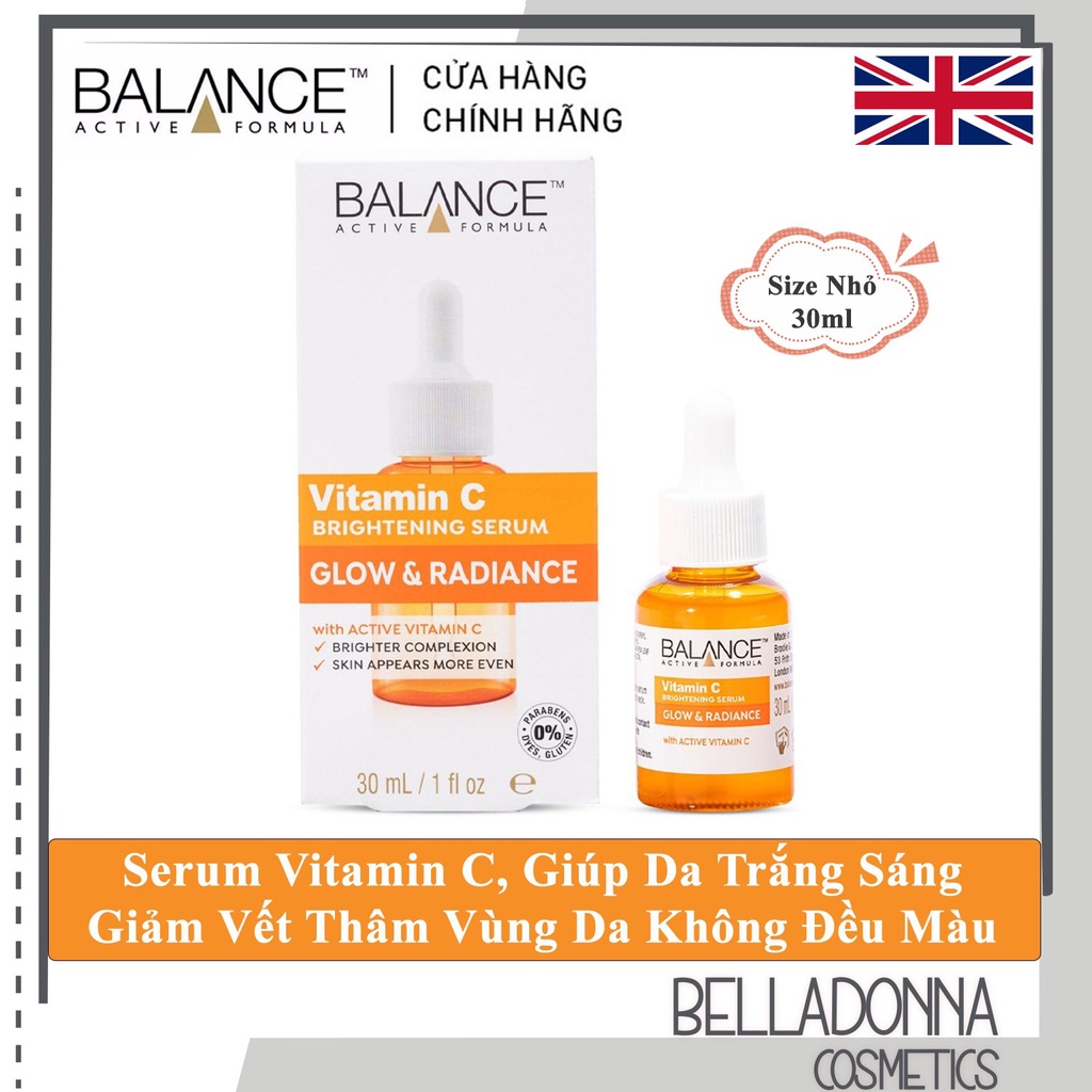 [HÀNG CHÍNH HÃNG] Tinh Chất Làm Sáng Da Balance Vitamin C Brightening Serum Glow &amp; Radiance 30ml