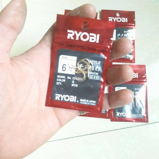 combo 5 vỉ lưỡi câu đơn  cao cấp RYOBI