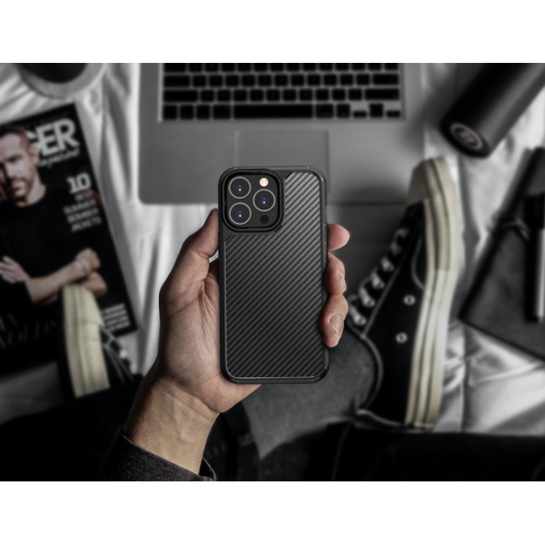 Ốp Chính Hãng LIKGUS CARBON IPhone . Ốp Điện Thoại Dạng Giáp Nhám Sợi Cacbon Chống Sốc 13 Series