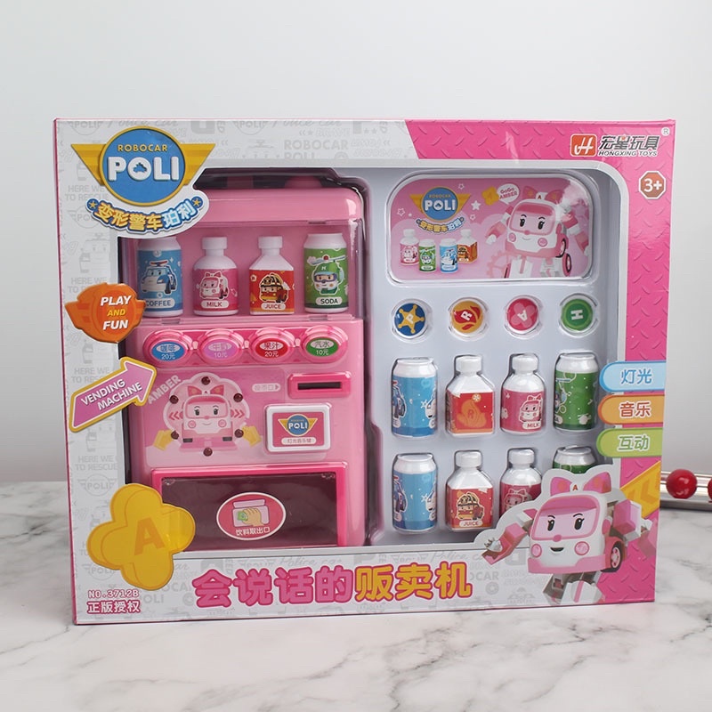 Hộp máy bán nước Poli tự động - đồng xu lon nước đa dạng loại không pin - RoboCar Poli