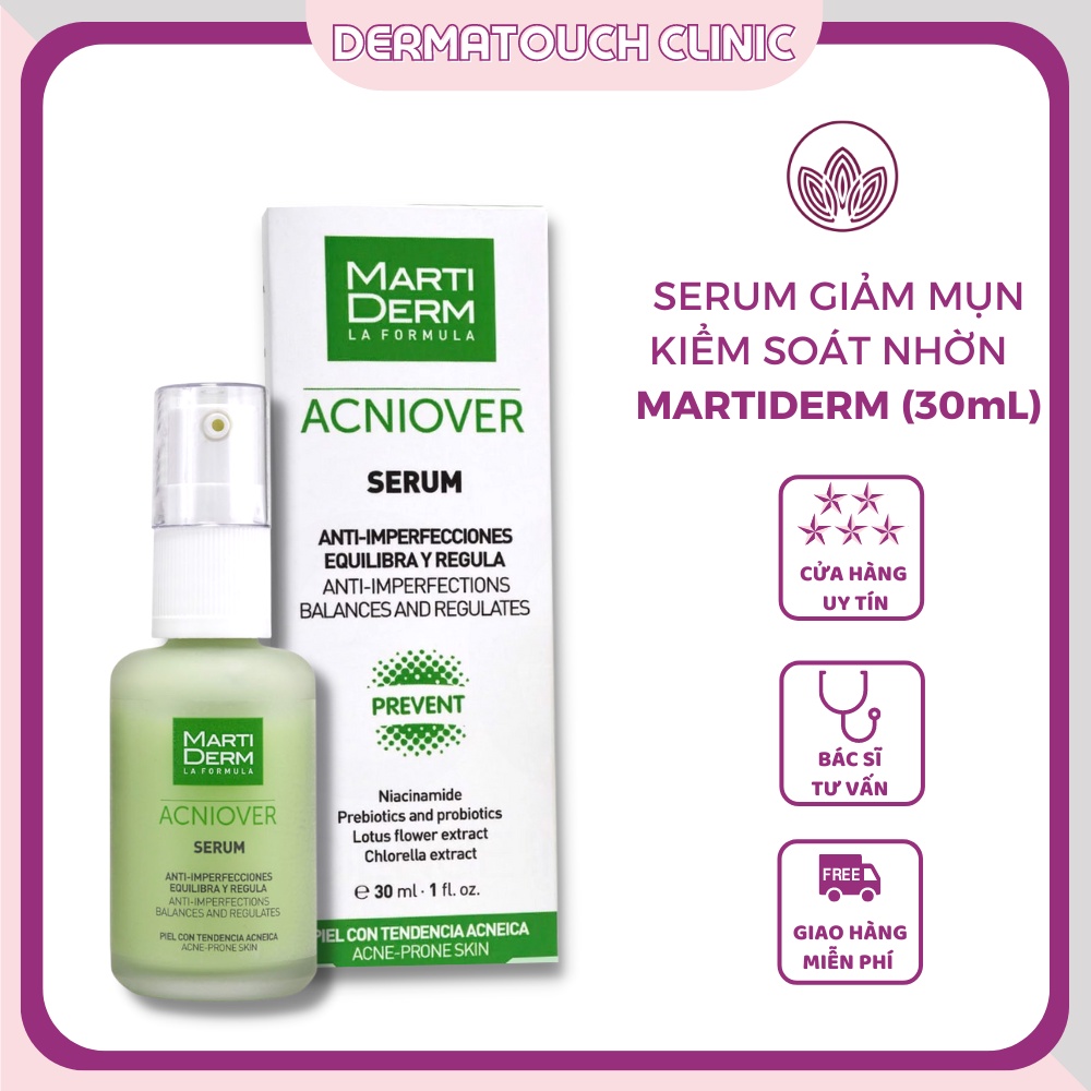 Serum MartiDerm Acniover kiểm soát dầu, cân bằng phục hồi da 30mL