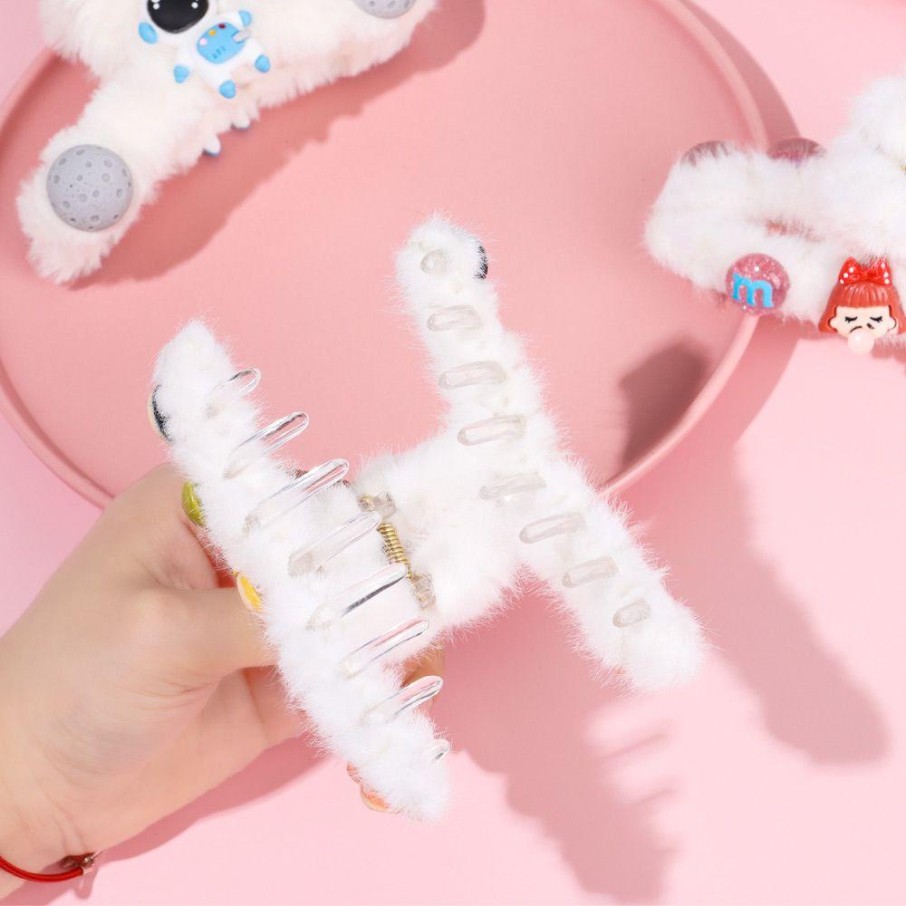 Kẹp Tóc Đính Lông Nhung Thời Trang Thu Đông