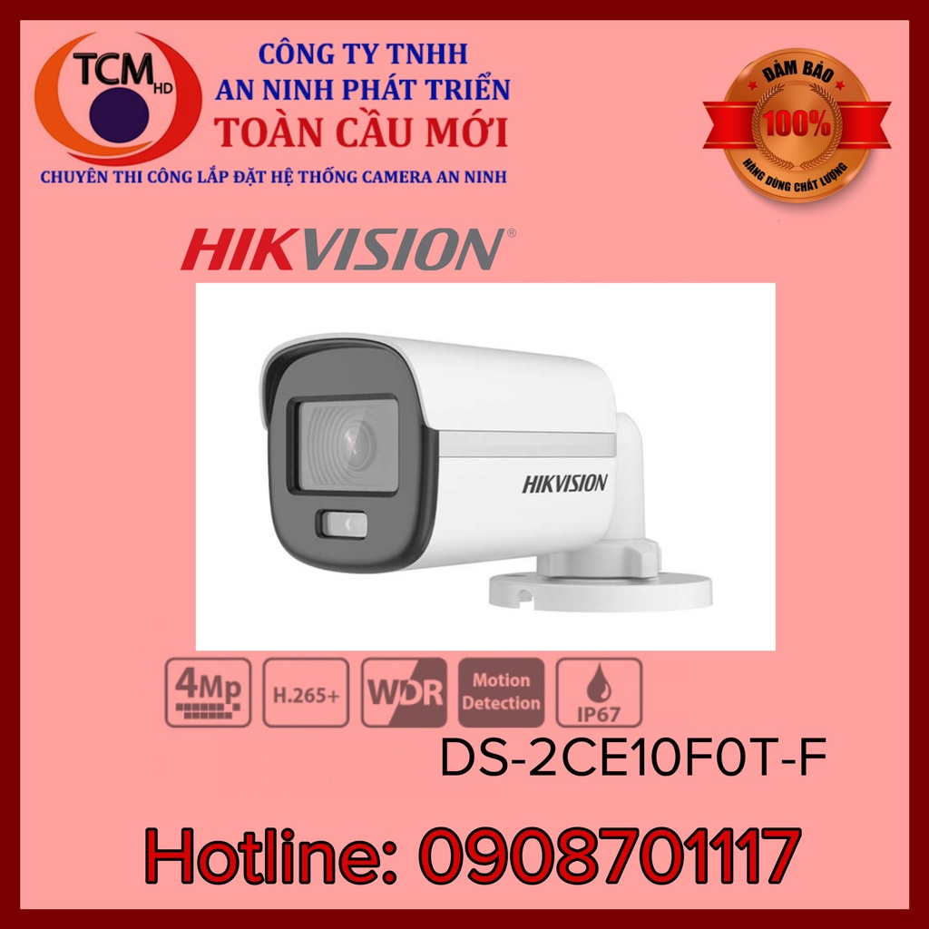 Camera HD-TVI 2.0 Megapixel HIKVISION DS-2CE10DF0T-F
