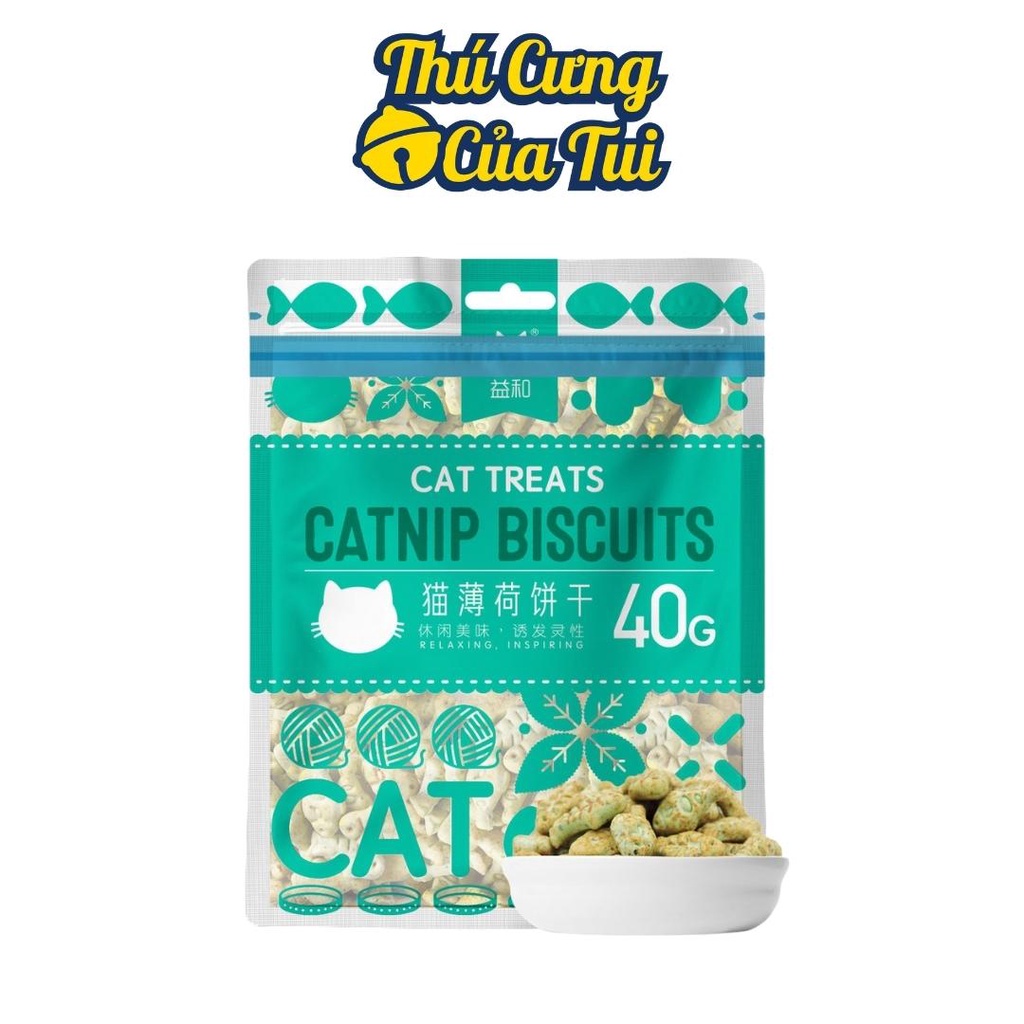 Bánh Thưởng Catnip Cho Mèo Cat Treats Biscuit, Thức Ăn Snack Huấn Luyện Mèo - Thú Cưng Của Tui