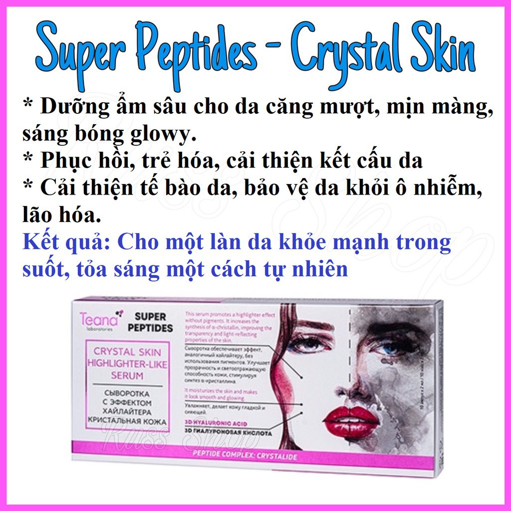 Serum Teana Super Peptides Các Loại Asap - No Problem - Anti Redness - Crystal Skin