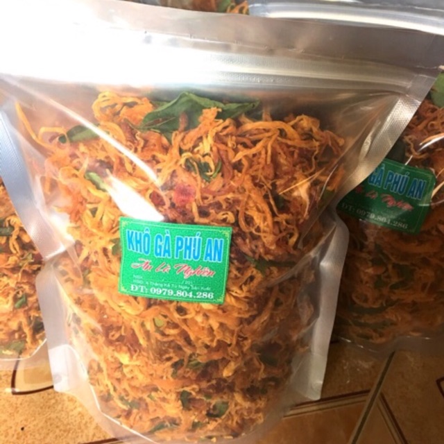Khô Gà Lá Chanh Phú An Thơm Ngon Đặc Biệt Gói 1,5 kg(3zip 500gr)