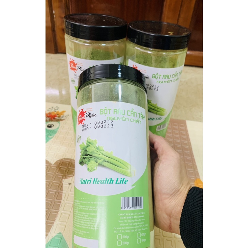 Bột cần tây giảm cân (hộp 500g sang trọng), bột cần tây sấy lạnh, nguyên chất, đẹp da, ổn định huyết áp